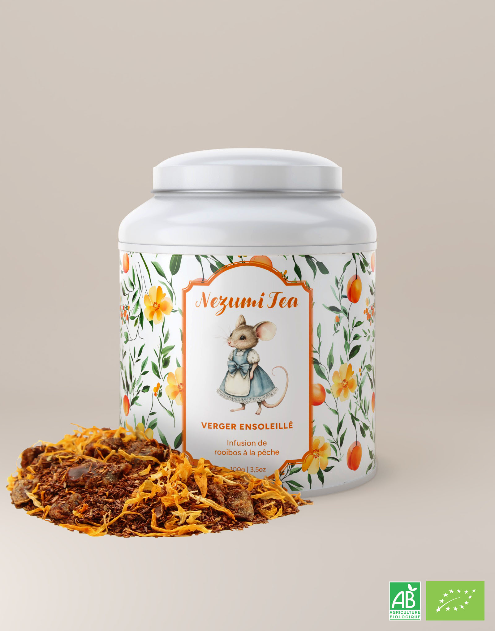 Verger Ensoleillé – Infusion rooibos pêche